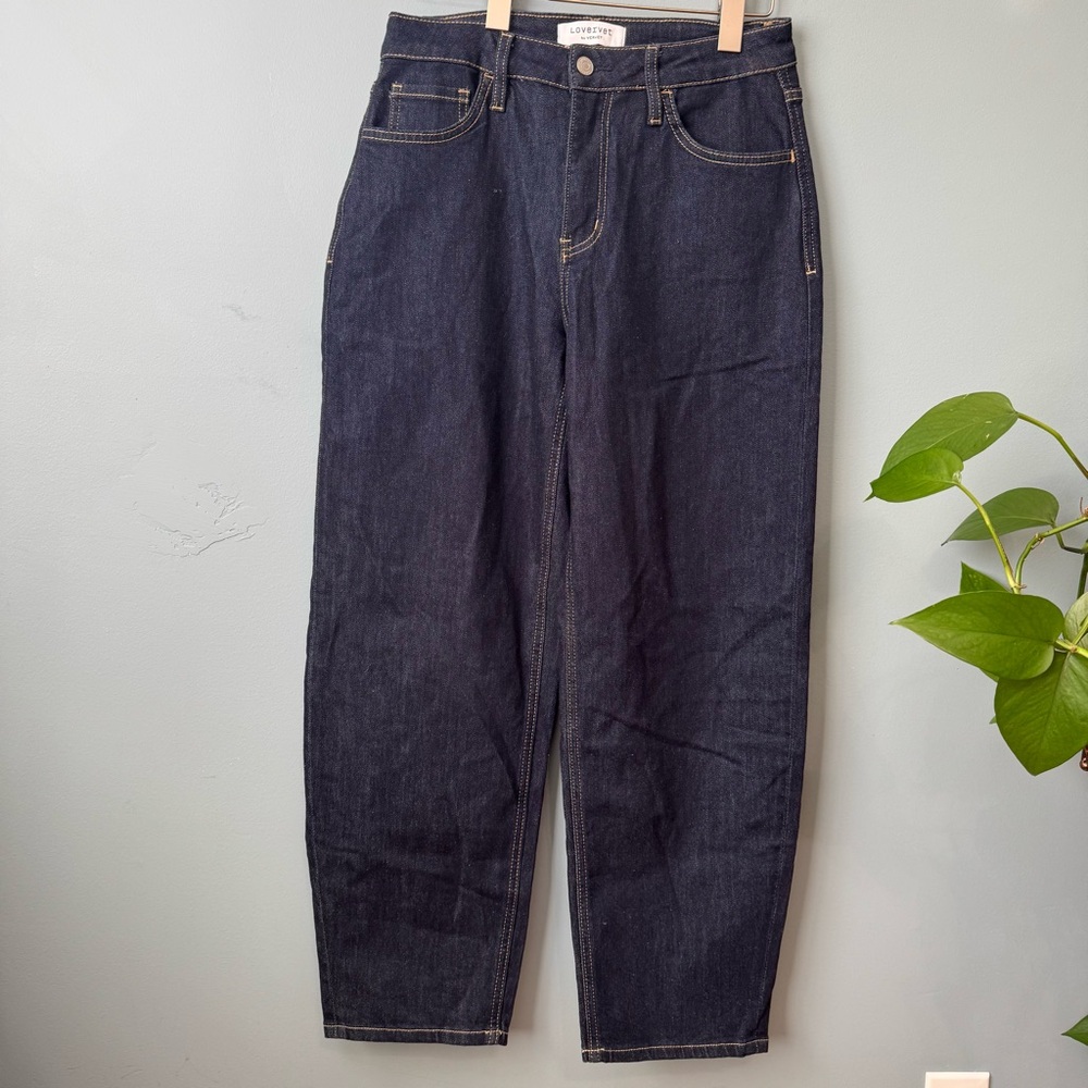 Lovervet By Vervet Divinity High Rise Slim Barrel Jeans in Dark Rinse. 27 / 5 - Picture 12 of 12